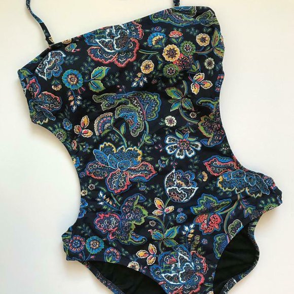 J.Crew $110 Cut-Out One-Piece Floral Paisley G4031